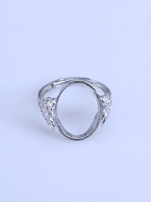 Supply 925 Sterling Silver 18K White Gold Plated Geometric Ring Setting Stone size: 9*11 11*13 12*16 13*18 15*20MM 0
