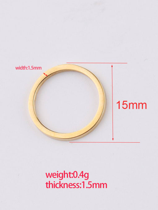 MEN PO Stainless Steel Mirror Ring Pendant/Small Ring Jewelry Accessories 2