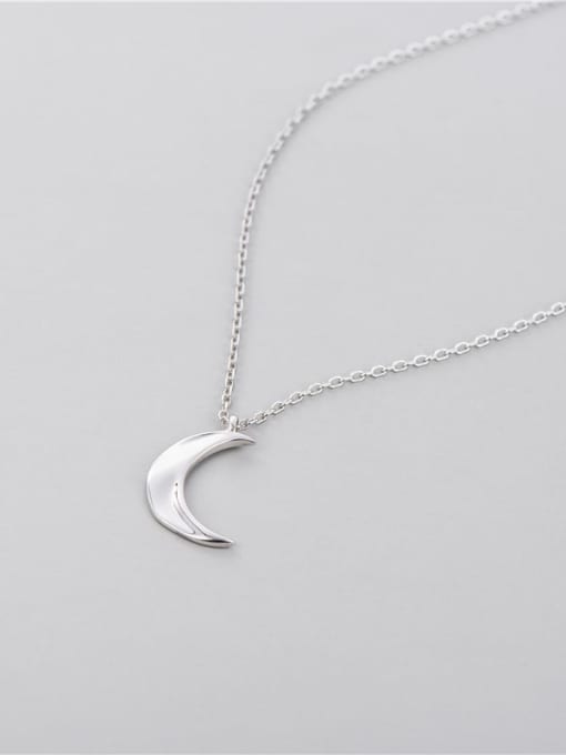 Moon Necklace 925 Sterling Silver Moon Minimalist Necklace