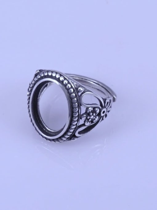 Supply 925 Sterling Silver Geometric Ring Setting Stone size: 10*14mm 1