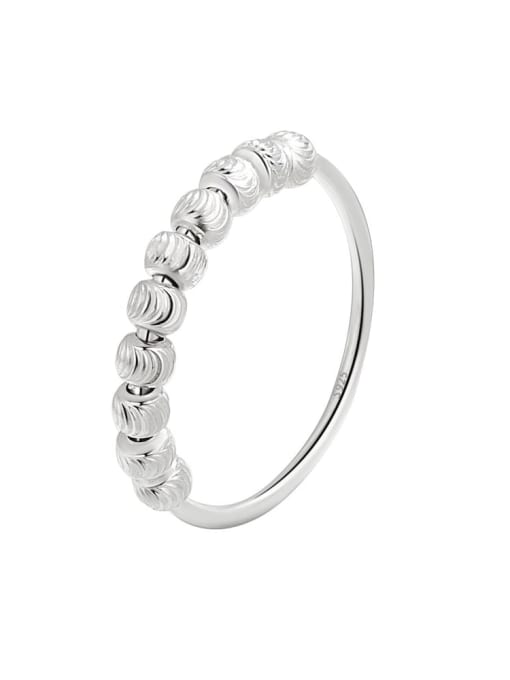 PNJ-Silver 925 Sterling Silver  Rotate  Bead Geometric Minimalist Band Ring 0