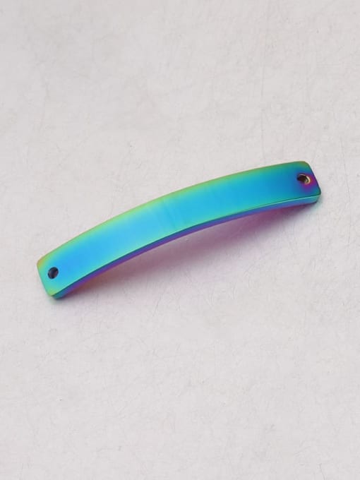 Rainbow color Stainless steel  curved rectangular connector