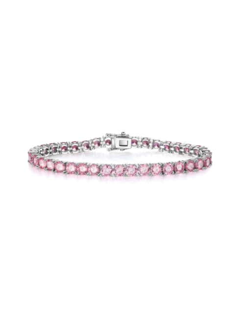 A&T Jewelry 925 Sterling Silver High Carbon Diamond Geometric Luxury Bracelet