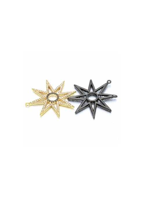 KOKO Copper Big Star Jewelry Accessories Micro-set Pendant 35mm*37mm 1