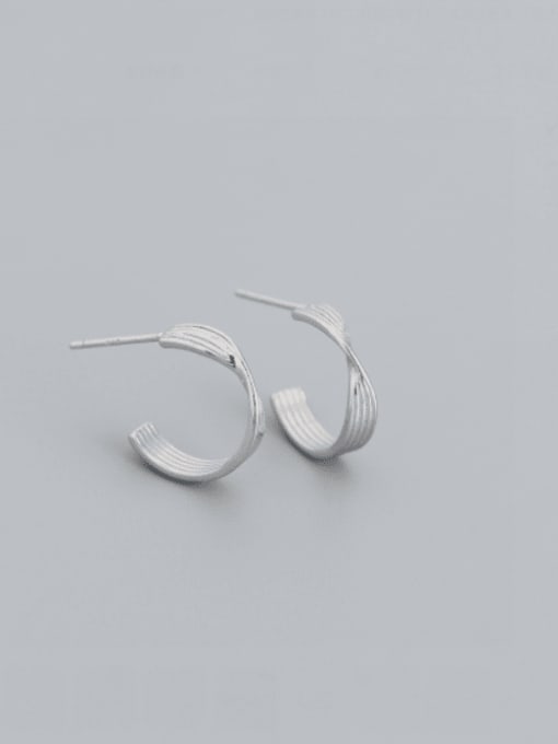 ACEE 925 Sterling Silver Geometric Minimalist Stud Earring 3