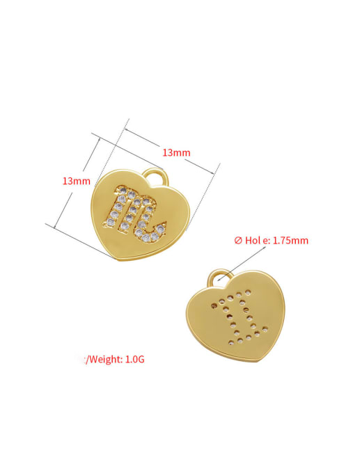 KOKO Micro-set heart-shaped pie zodiac inlaid jewelry accessories 1