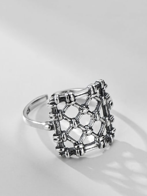 Lace ring 925 Sterling Silver Geometric Vintage Band Ring
