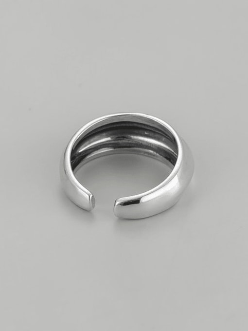 Smooth curved ring 925 Sterling Silver Smooth  Geometric Band Ring