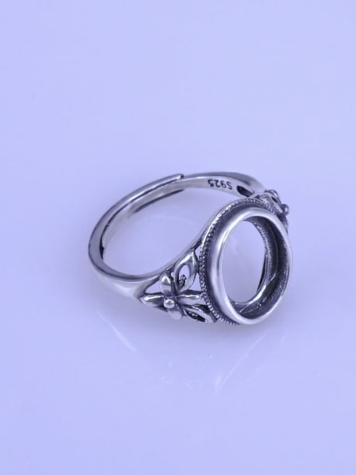 Supply 925 Sterling Silver Oval Ring Setting Stone size: 9*12mm 2