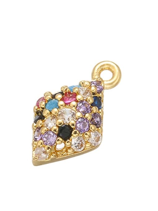 Gold colored diamond Brass Microset Fancy Colored Diamond Pendant Accessory