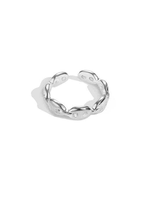 STL-Silver Jewelry 925 Sterling Silver Irregular Vintage Band Ring 0