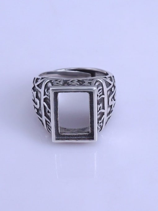 Supply 925 Sterling Silver Rectangle Ring Setting Stone size: 10*14mm 0