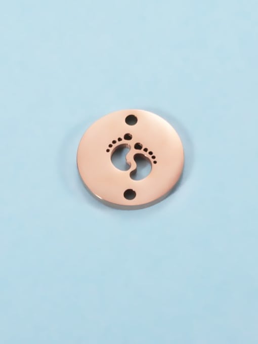 rose gold Stainless steel hollowed out personality small feet Connectors