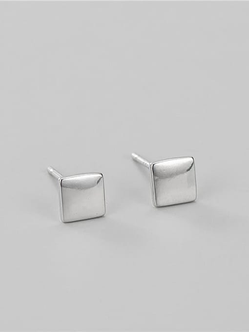 Square Earrings 925 Sterling Silver Geometric Minimalist Stud Earring
