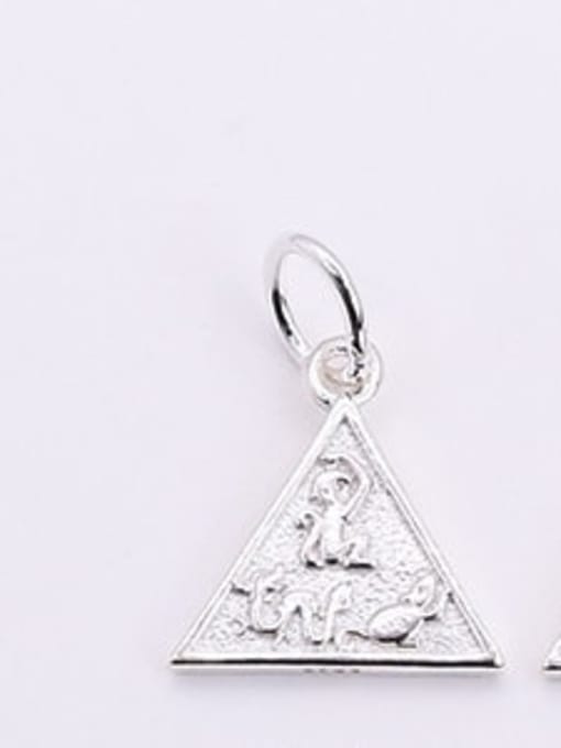 Dragon and monkey Sanhe Silver S925 Sterling Silver Triangle Triad Pendant