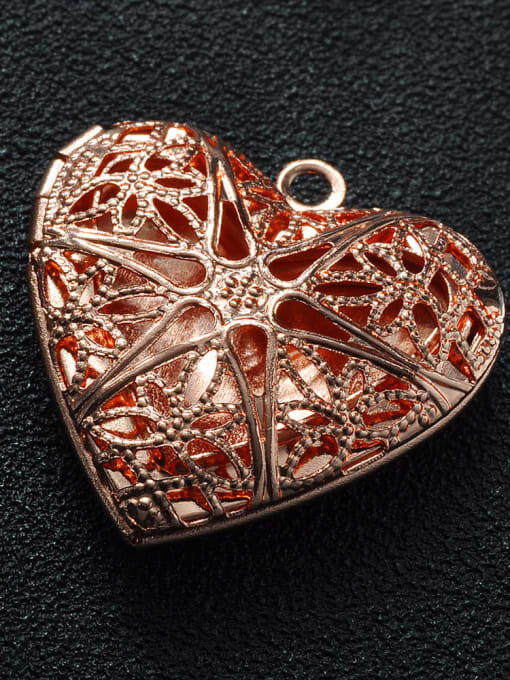 Rose Gold Copper Heart Charm Height : 25.5mm , Width: 26mm
