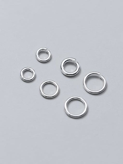 FAN 925 Sterling Silver With Silver Plated Classic Round Open Jump Rings 0
