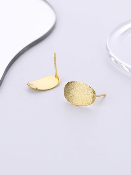 E2475 Gold 925 Sterling Silver Geometric Minimalist Stud Earring