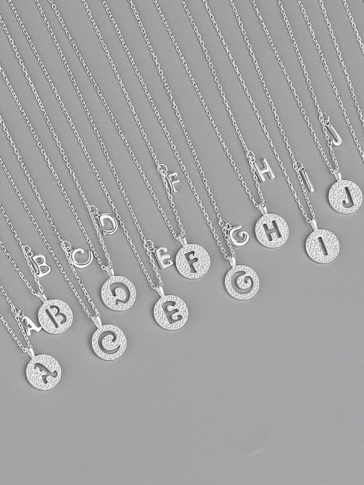 PNJ-Silver 925 Sterling Silver Cubic Zirconia Letter Minimalist Necklace