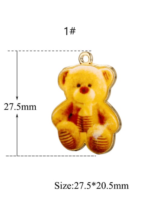 FTime Alloy Bear Charm Height : 27.5 mm , Width: 20.5 mm 2