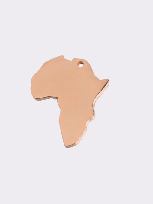 Rose Gold Stainless Steel Africa Map Shape Pendant