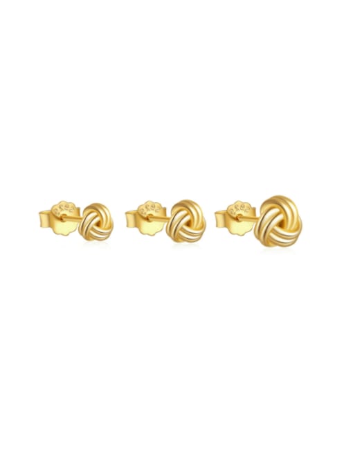 3 pieces per set in gold 925 Sterling Silver Geometric Minimalist Stud Earring