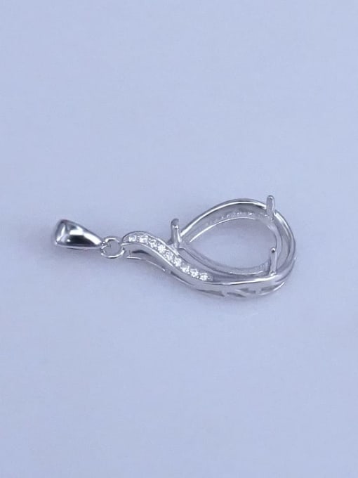 Supply 925 Sterling Silver Water Drop Pendant Setting Stone size: 9*12mm 0