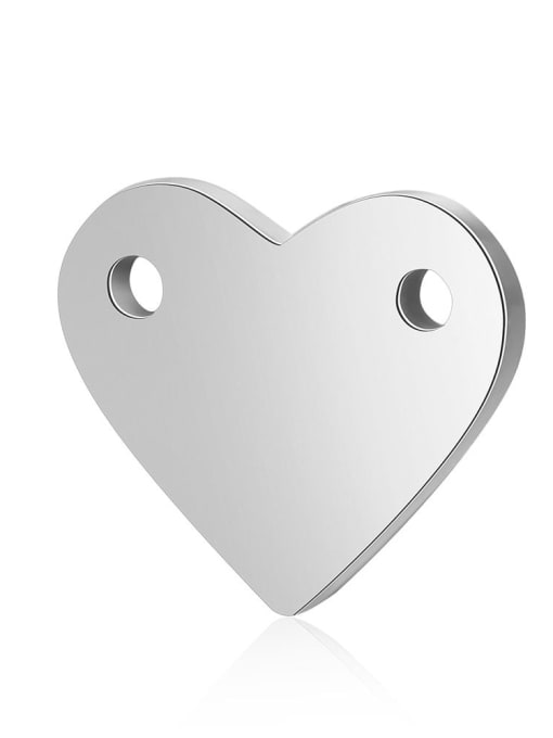 XT616 1 Stainless steel Heart Charm Height : 10 mm , Width: 12 mm