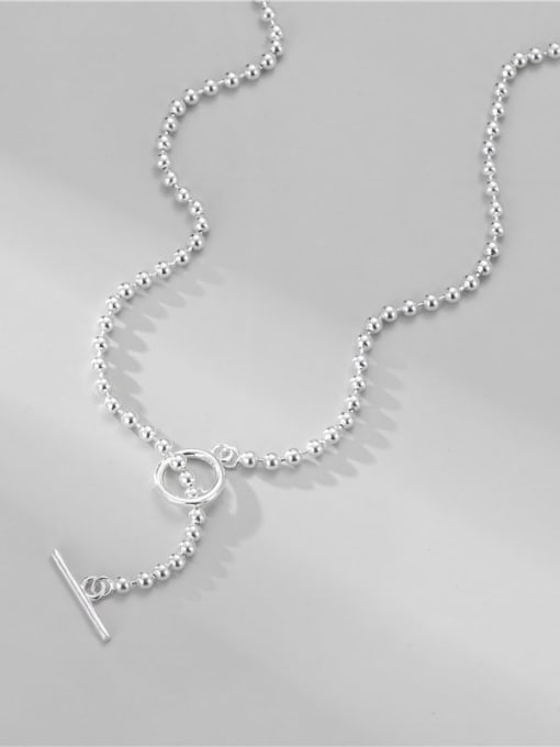 ARTTI 925 Sterling Silver Geometric Minimalist Beaded Necklace 2