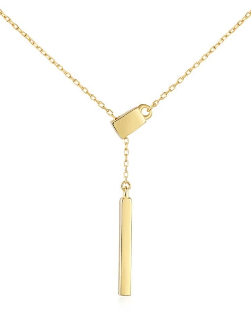 gold DY190406 S G NA 925 Sterling Silver Tassel Minimalist Lariat Necklace