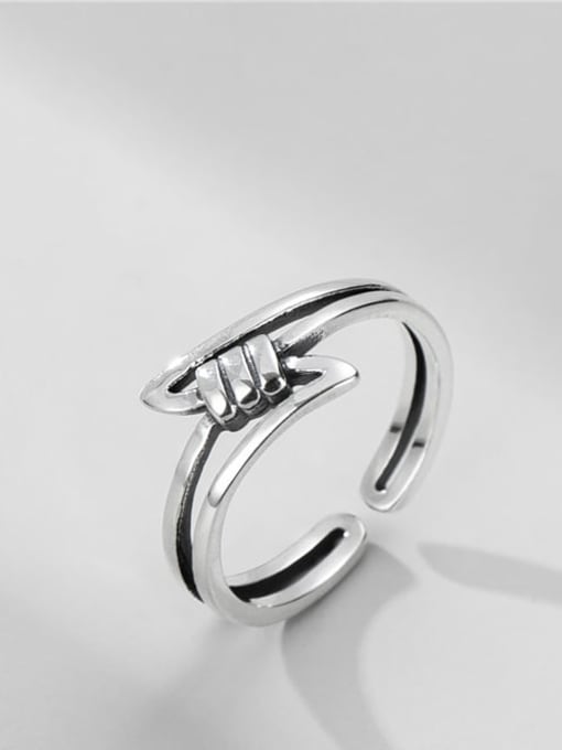 Knot ring 925 Sterling Silver Irregular Vintage Band Ring
