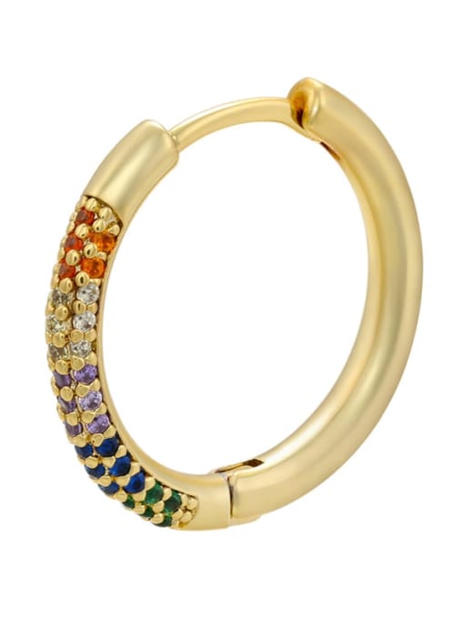 A pair of gold colored diamonds Brass Rhinestone Geometric Dainty Stud Earring
