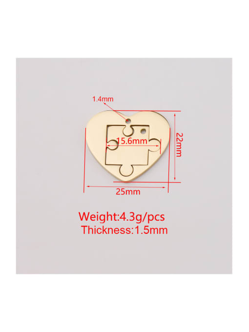 MEN PO Stainless steel love puzzle hollow geometric simple couple necklace 2