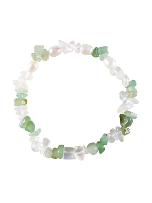 JMI Multi Color Irregular Opal Trend Handmade Beaded Bracelet