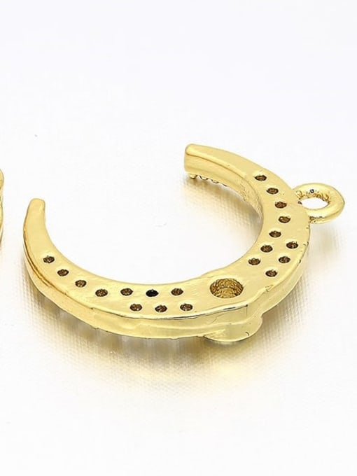 golden Brass Micro Inlaid Star Moon Accessories