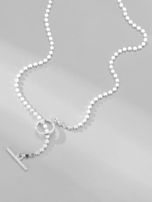 Sparkling Necklace 925 Sterling Silver Round Minimalist Necklace