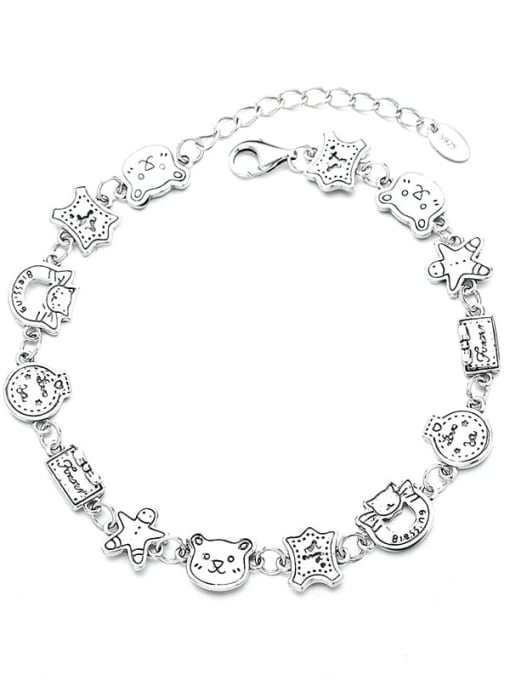 447FL Bracelet approximately 10g 925 Sterling Silver Animal Vintage Necklace