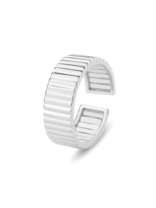 K1024 Silver 925 Sterling Silver Geometric Minimalist Band Ring