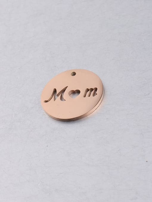 Rose Gold Stainless steel Letter Minimalist Pendant