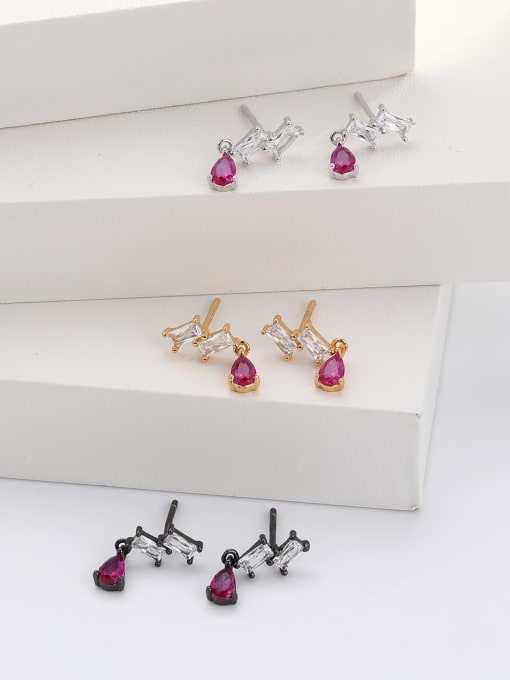 Jewel-Silver 925 Sterling Silver Cubic Zirconia Water Drop Minimalist Drop Earring 1