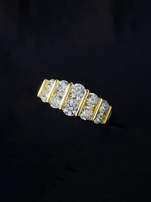 M&J 925 Sterling Silver Cubic Zirconia Geometric Luxury Band Ring 2
