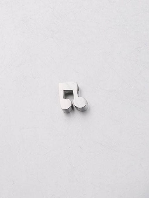 Steel color Stainless steel Musical Note Bead Pendant