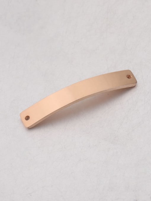 Rose Gold Stainless steel  curved rectangular connector