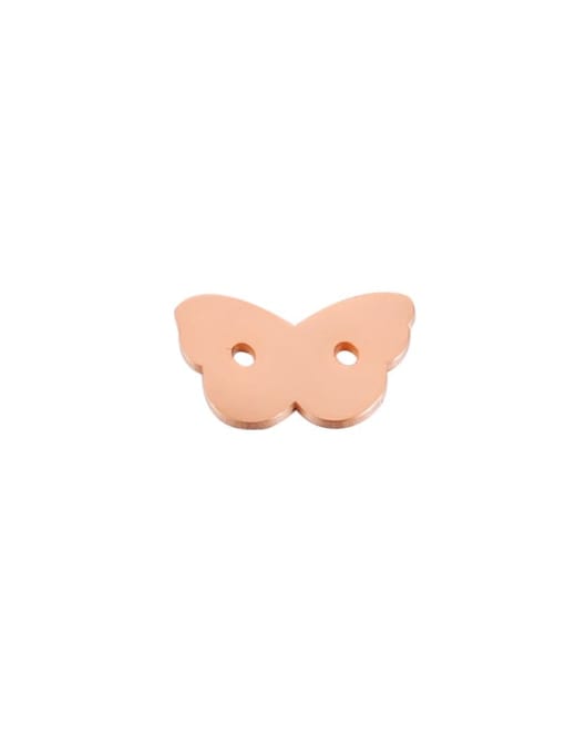 Rose Gold Stainless steel butterfly double hole Connectors