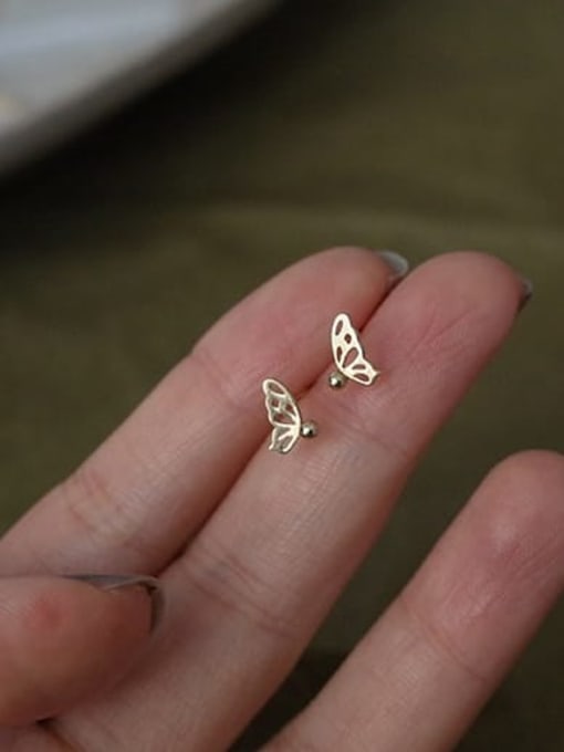 ZEMI 925 Sterling Silver Butterfly Dainty Stud Earring 0