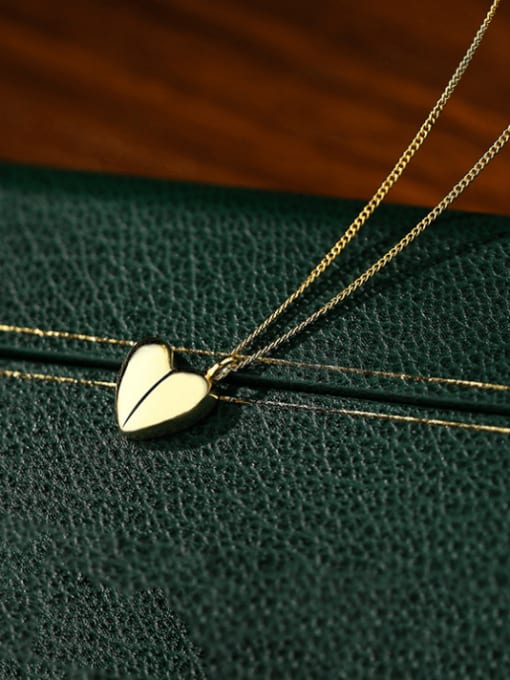 YUANFAN 925 Sterling Silver Heart Minimalist Necklace 1