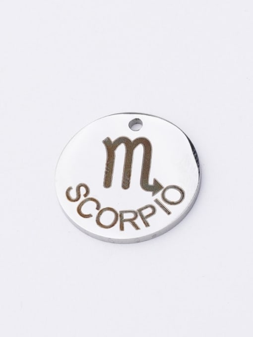scorpio Stainless steel Laser Lettering 12 constellations Single hole DIY jewelry accessories