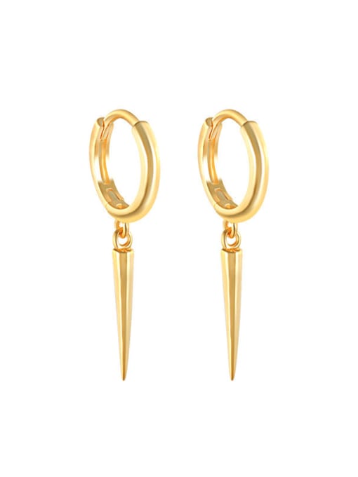 YUANFAN 925 Sterling Silver Geometric Minimalist Huggie Earring