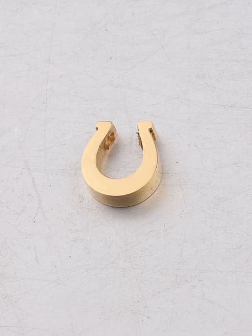 golden Stainless Steel Horseshoe Small Hole Beads DIY Jewelry Accessories Loose Beads/ Minimalist Findings & Components