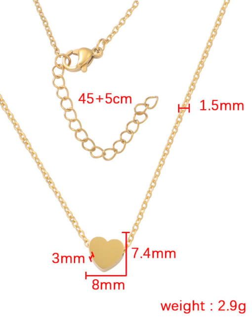 MEN PO Stainless steel Heart Minimalist Necklace 4